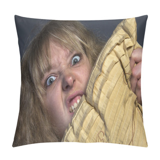 Personality  Psychotic Woman Pillow Covers