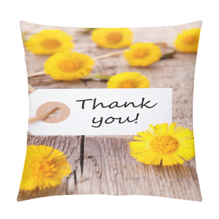 Personality  Yellow Flowers With Thank You Pillow Covers