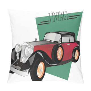 Personality  Vintage Classic Car And Banner Pillow Covers
