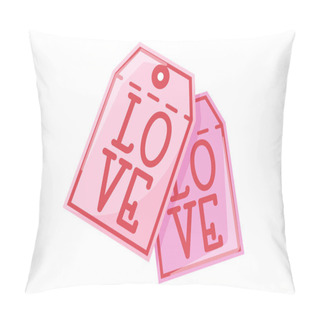 Personality  Love Hand Tag Cute Valentine Day Sticker Pillow Covers