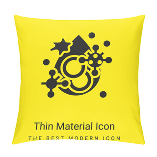 Personality  Blood Minimal Bright Yellow Material Icon Pillow Covers