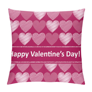 Personality  Vector Background With Hearts. Pillow Covers