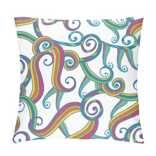 Personality  Motley Curlicues Seamless Pattern Pillow Covers