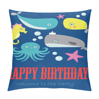 Personality  Happy Birthday Card Pillow Covers