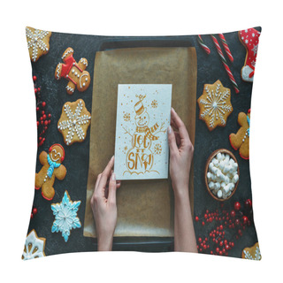 Personality  Let It Snow Greeting Card Pillow Covers