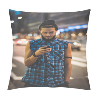Personality  Handsome Bearded Hipster Man Pillow Covers