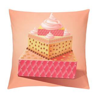 Personality  Birthday Cake, Vector Design Pillow Covers