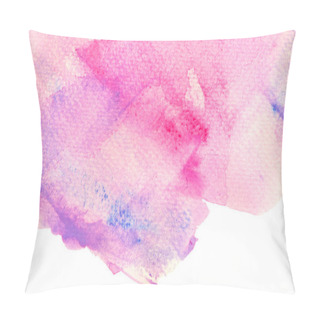 Personality  Pink Watercolor Texture Background. The Color Splashing On The Paper.  Pillow Covers