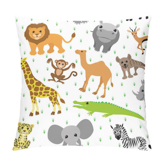 Personality  Background. African Animals. Pillow Covers