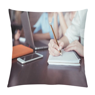 Personality  Businesswomen Working Together Pillow Covers