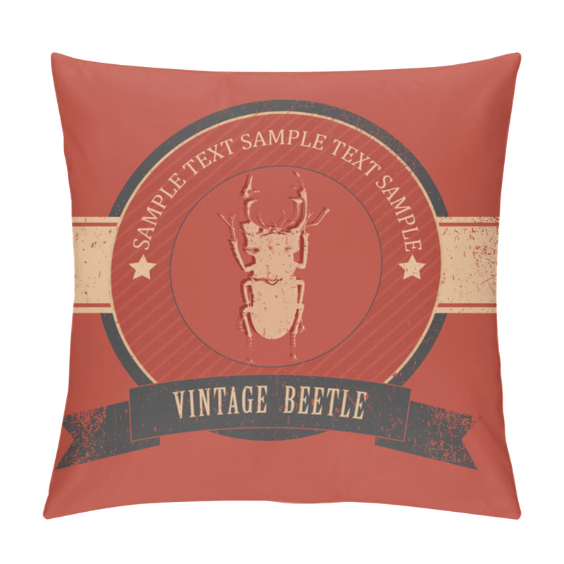 Personality  card with vintage bug pillow covers