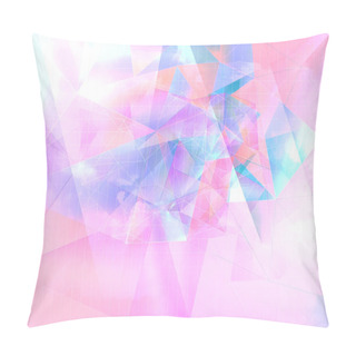 Personality  Bright Abstract Triangles Blue Background. Pillow Covers