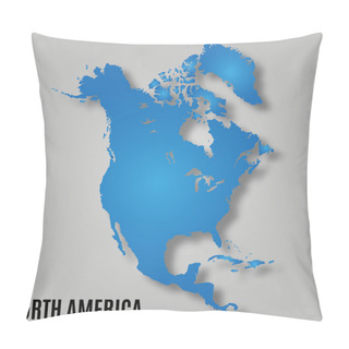 Personality  Map Of North America Pillow Covers