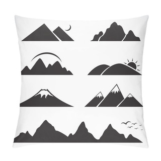 Personality  Set Of Mountain Icons  Pillow Covers