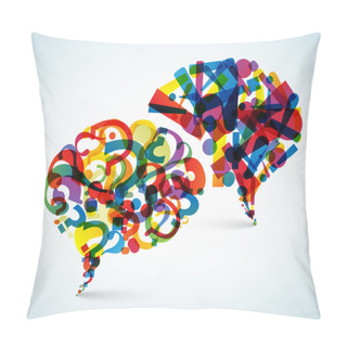 Personality  Questions And Answers - Abstract Illustration Pillow Covers