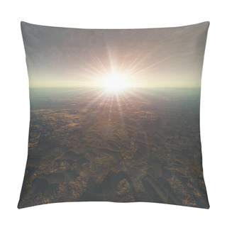 Personality  Cracked Earth Horizon Background Pillow Covers
