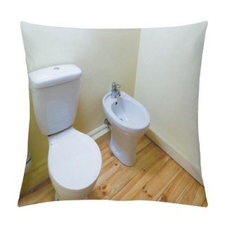 Personality  White Porcelain Bidet And Toilet Wc. Pillow Covers