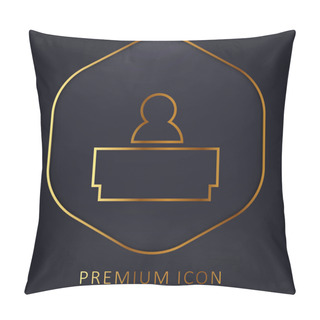 Personality  Boss Golden Line Premium Logo Or Icon Pillow Covers