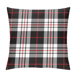 Personality  Tartan Black And White Seamless Pattern. Pillow Covers