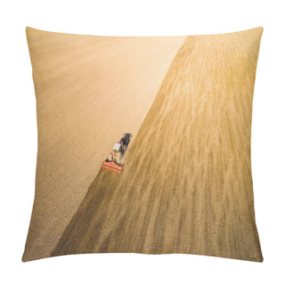 Personality  Aerial View Of Combine Harvester  Pillow Covers
