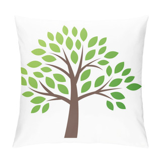 Personality  Stylized Vector Tree Logo Icon Pillow Covers