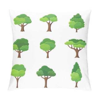 Personality  Trees Icons Collection Pillow Covers