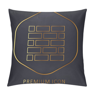 Personality  Brickwall Golden Line Premium Logo Or Icon Pillow Covers