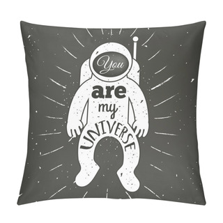 Personality  Spaceman, Astronaut With Rays And Text Pillow Covers