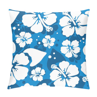 Personality  Seamless Pattern With Hawaiian Hibiscus Flower Pillow Covers