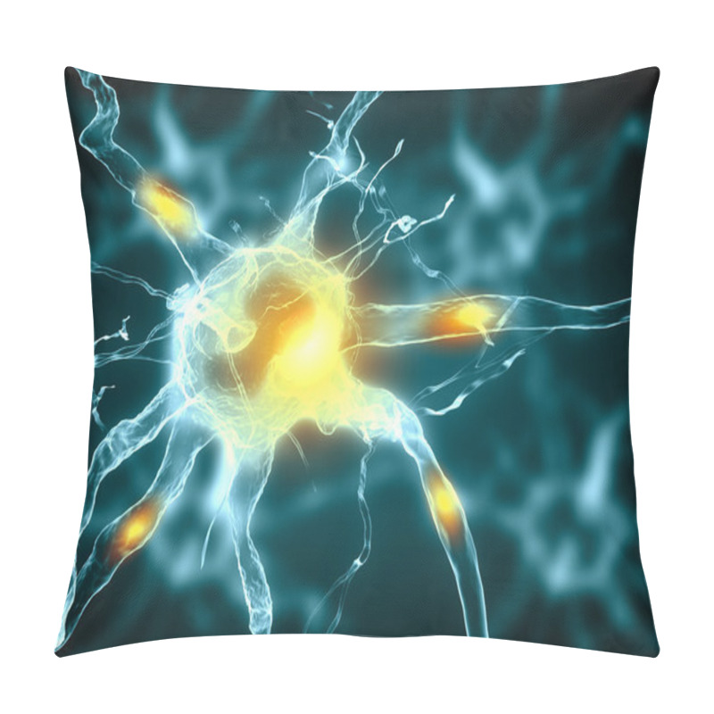 Personality  Illustration of a nerve cell pillow covers