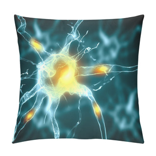 Personality  Illustration Of A Nerve Cell Pillow Covers