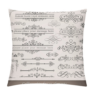 Personality  Calligraphic Elements And Page Decoration Pillow Covers