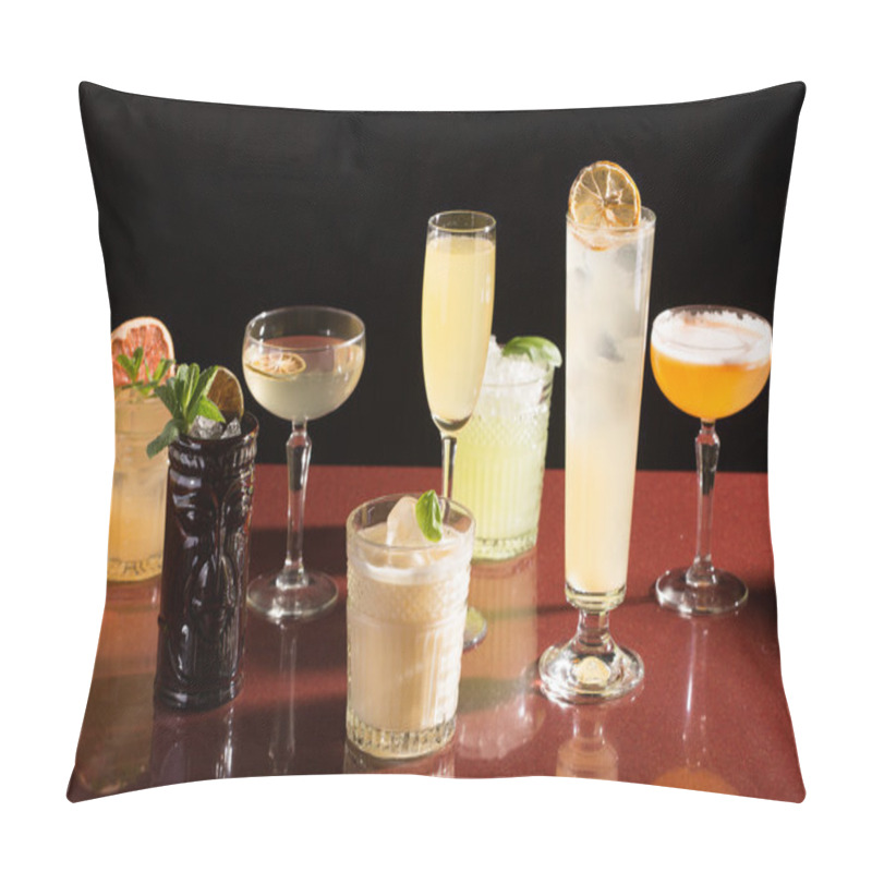 Personality  set of different cocktails pillow covers
