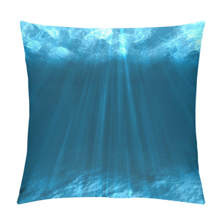 Personality  Underwater Background With Sea Bottom, Vector Pillow Covers