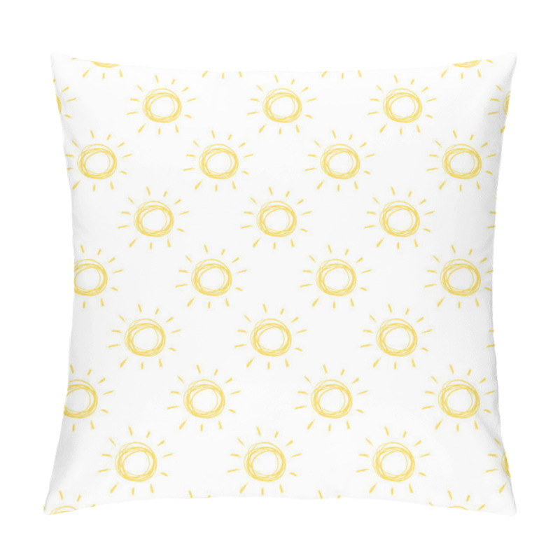 Personality  Seamless pattern with hand drawn suns pillow covers