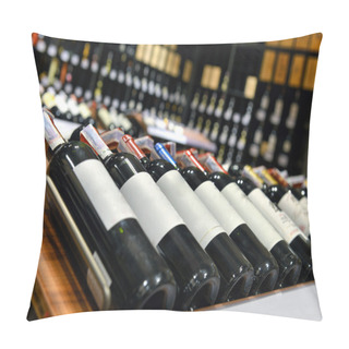 Personality  Red And White Wine In Bottles Pillow Covers