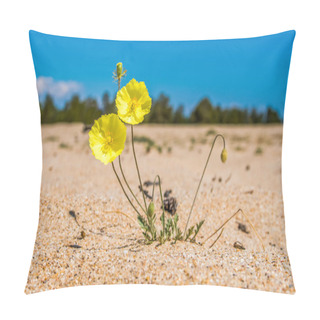 Personality  Two Flower Yellow Poppy Pillow Covers