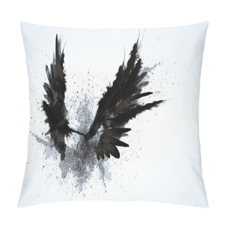 Personality  Black Wings Pillow Covers