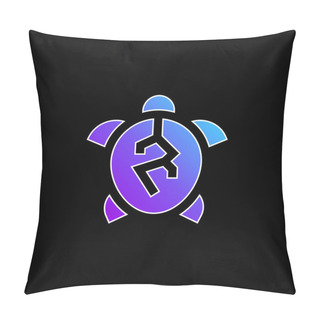 Personality  Animal Cruelty Blue Gradient Vector Icon Pillow Covers