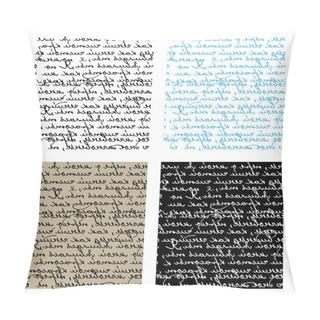 Personality  Set Of Seamless Handwriting Vector Textu Pillow Covers