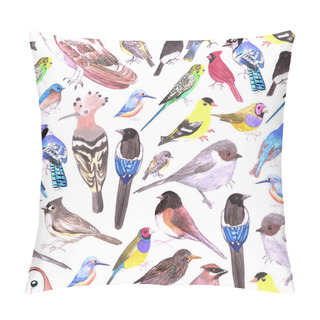 Personality  Birds Of America- Pets And Wild Birds Seamless Background Pillow Covers