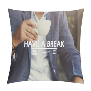 Personality  Man Drinking Coffee Pillow Covers