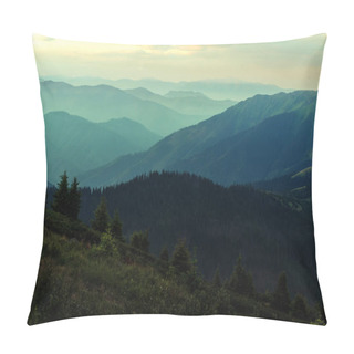 Personality  Picturesque Summer Landscape With Colorful Sunrise Pillow Covers