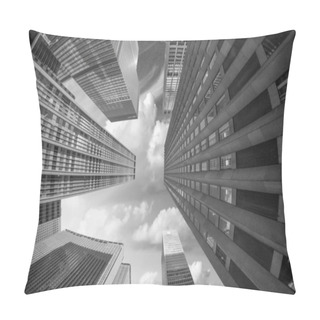 Personality  City Skyscrapers, Fisheye Street View Pillow Covers