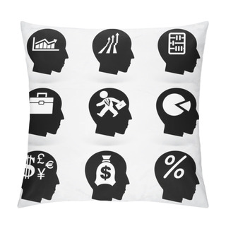 Personality  Head Brain Vector Labels Set Pillow Covers