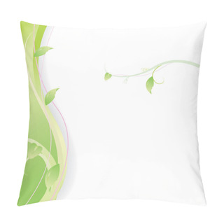 Personality  Green Banner Background Pillow Covers