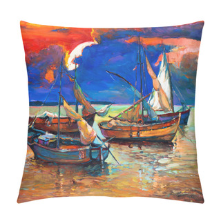 Personality  Fishing Boats Pillow Covers