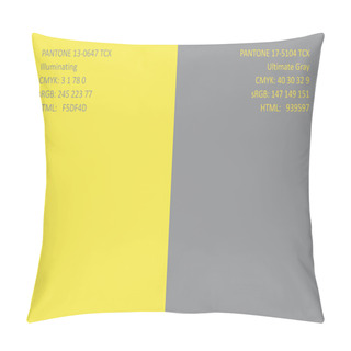 Personality  Color Of The Year 2021 Illuminating 13-0647 And Ultimate Gray 17-5104. Minimalist Pattern. Tools For Designers. Pillow Covers