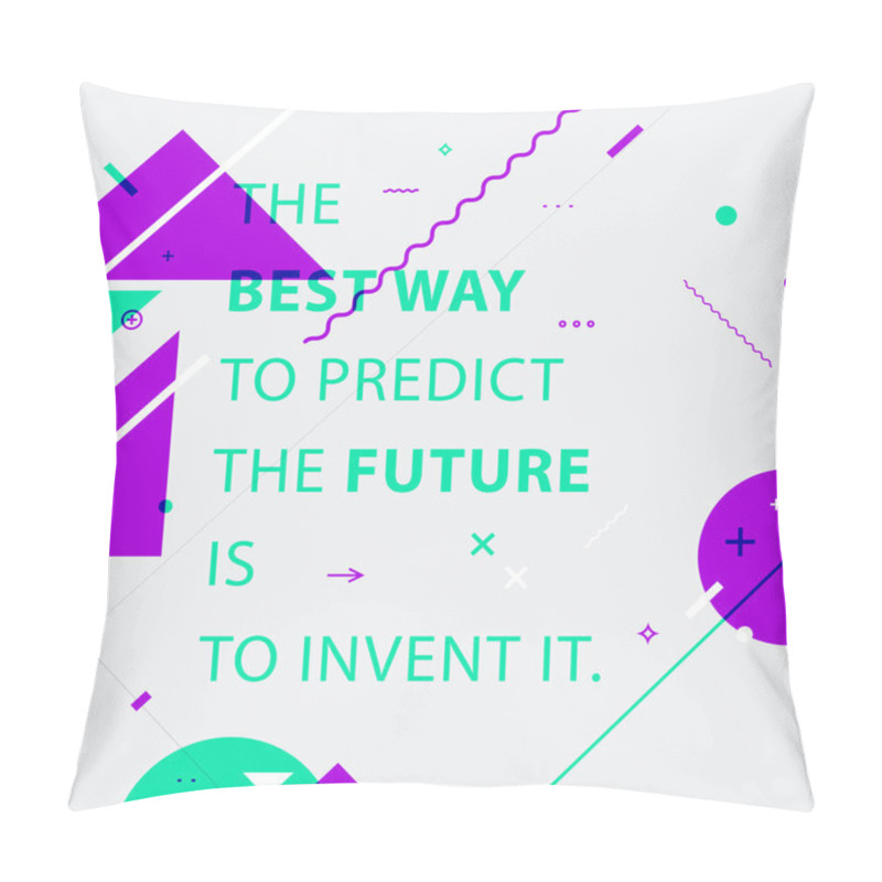 Personality  Inspirational quote. Geometric Background pillow covers