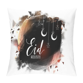 Personality  Abstract Greeting Card For Eid Celebration. Pillow Covers